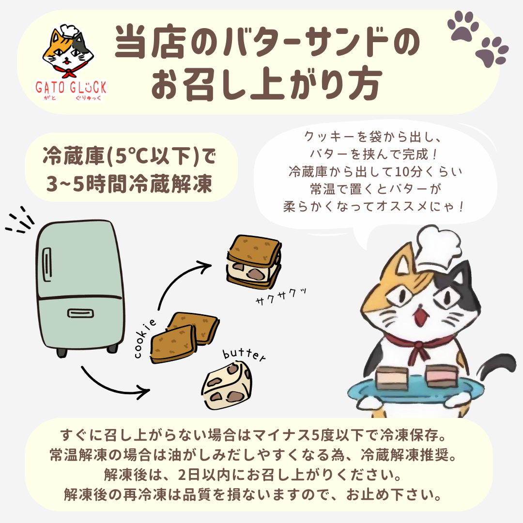 GATOGLÜCK の定番5個入り ヴィーガンバターサンド ギフトボックス