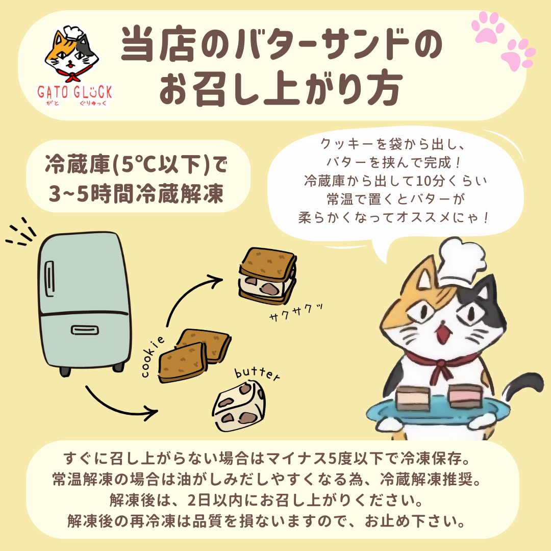 GATOGLÜCK の定番5個入り ヴィーガンバターサンド ギフトボックス