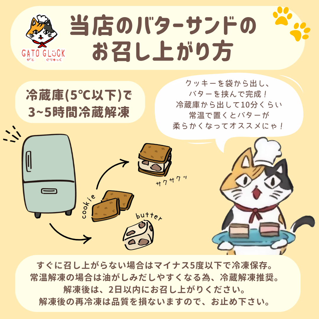 GATOGLÜCK の定番5個入り ヴィーガンバターサンド ギフトボックス